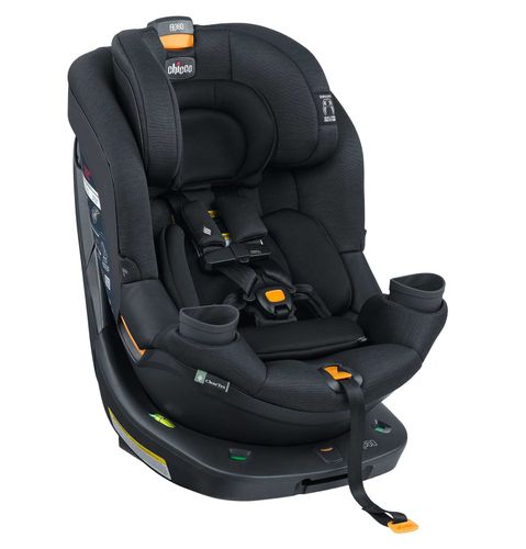 כסא בטיחות מסתובב פיט 360 Fit עם בדי קלירטקס ClearTex ללא כימיקלים ומנגנון התקנה LeverLock - שחור