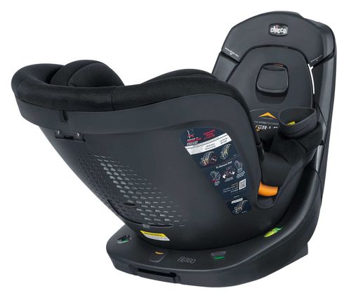 כסא בטיחות מסתובב פיט 360 Fit עם בדי קלירטקס ClearTex ללא כימיקלים ומנגנון התקנה LeverLock - שחור