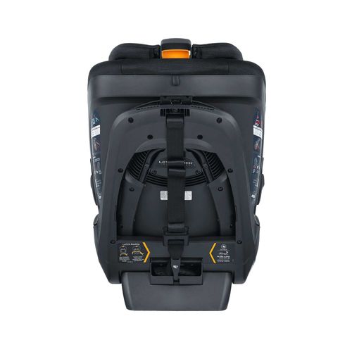 כסא בטיחות מסתובב פיט 360 Fit עם בדי קלירטקס ClearTex ללא כימיקלים ומנגנון התקנה LeverLock - שחור