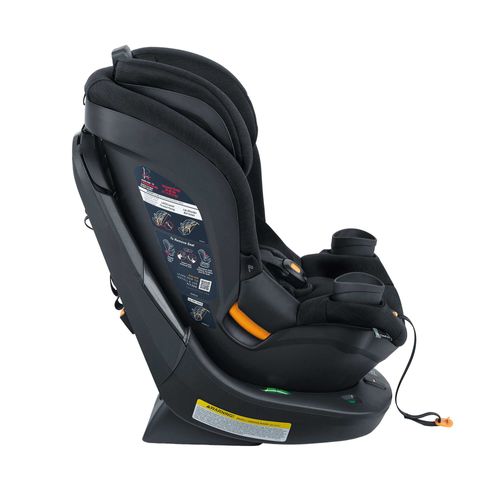 כסא בטיחות מסתובב פיט 360 Fit עם בדי קלירטקס ClearTex ללא כימיקלים ומנגנון התקנה LeverLock - שחור