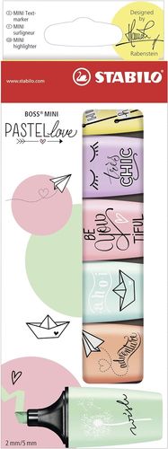 סט טושים להדגשה - שישה מיני מרקרים צבעי פסטל