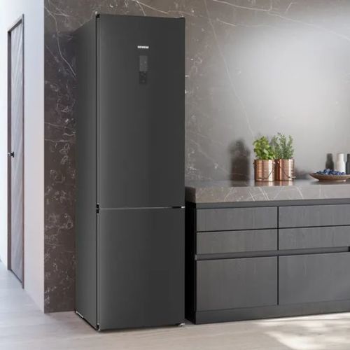מקרר עם מקפיא  NoFrost KG39NXXCF  נירוסטה שחורה