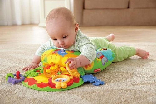כרית פעילות לתינוק מבית Pit Toys - ג'ירפה