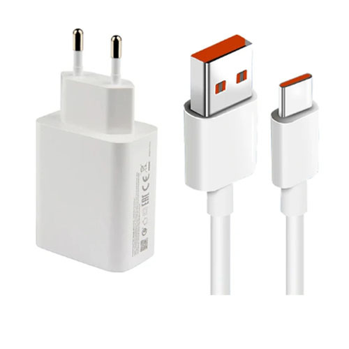 מטען מהיר 33W וכבל טעינה דגם Xiaomi 33W Charging Combo Type-A EU שיאומי יבואן רשמי