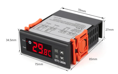 מד טמפרטורה דיגיטלי לפנל 12V
