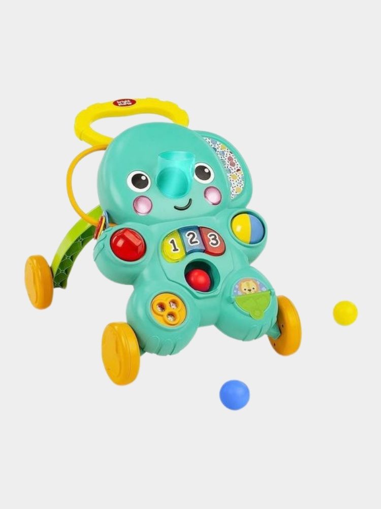 הליכון פעילות כדורים מוזיקלי פיל 2 ב-1