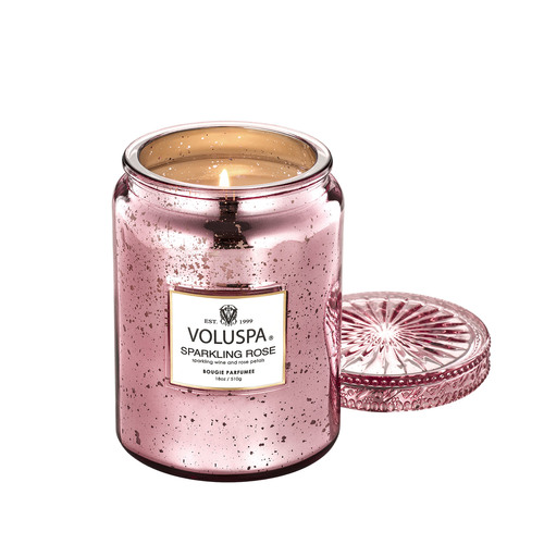 נר ריחני בצנצנת זכוכית 510 גרם - Sparkling Rose