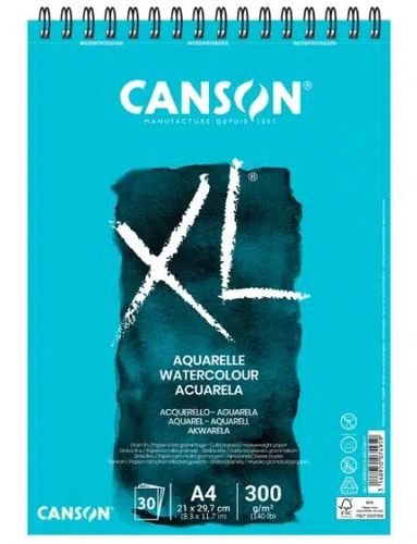 בלוק אקוורל 300 גר' CANSON XL A4 (30 דף)