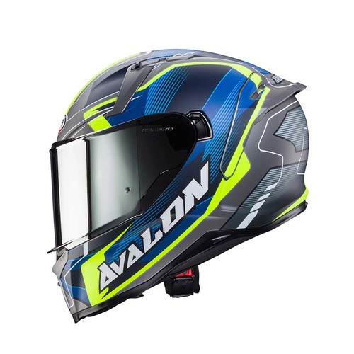 קסדת כביש מלאה לאופנוע CABERG AVALON X כחול\צהוב