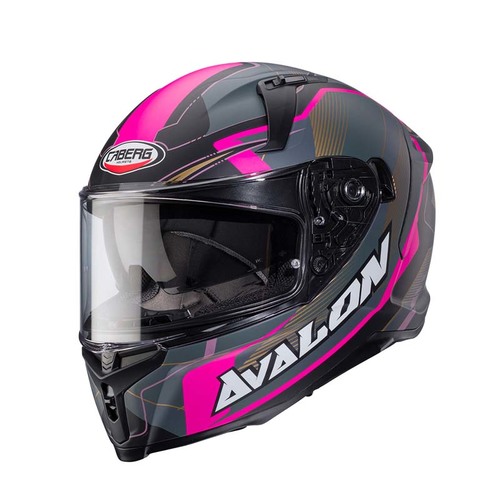 קסדת כביש מלאה לאופנוע CABERG AVALON X ורוד\אפור