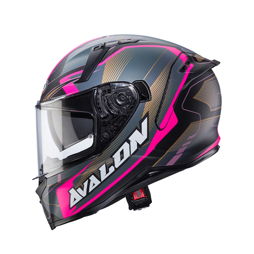 קסדת כביש מלאה לאופנוע CABERG AVALON X ורוד\אפור