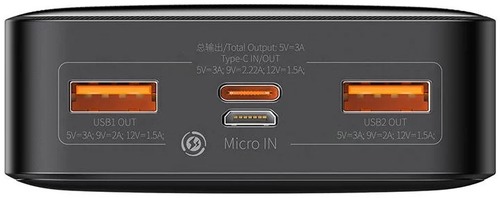 מטען נייד Baseus 20000mAh 20W Bipow  שחור