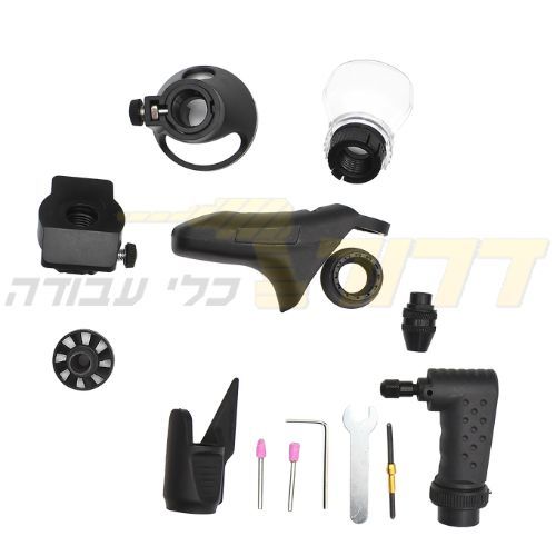 משחזת ציר נטענת 12V, כולל 100 אביזרים + 8 כלים נוספים + סוללה במזוודה 100415-003