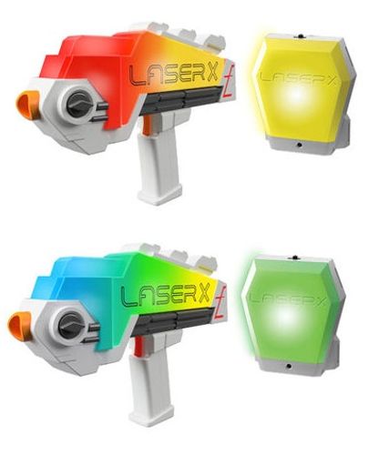 ערכת קרב לייזר טאג Laser X Ultra אולטרא לשני שחקנים עם שני רובי לייזר ושני אפודים 