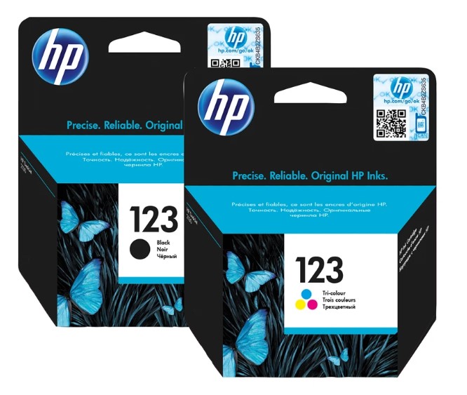 ראש דיו  HP 123 ( שחור/צבעוני)