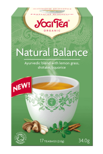 צמחים מיובשים להכנת משקה בחליטה אורגנית עם למון גראס וליקריץ | מכיל 17 שקיקי תה | yogi tea