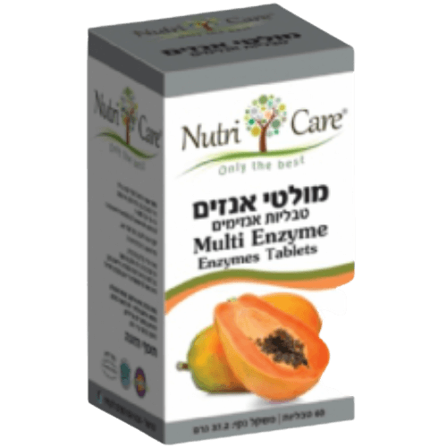 מולטי אנזים | 60 כמוסות | נוטרי קר | Nutri Care