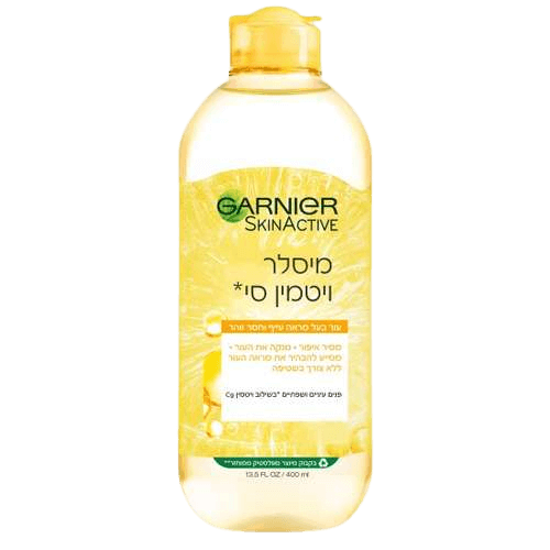 SKIN ACTIVE | מיסלר ויטמין סי | עבור עור בעל מראה עייף וחסר זוהר | מכיל 400 מ"ל | לוריאל | LOREAL