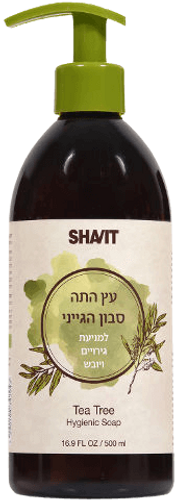 שביט | סבון היגייני | עץ התה | למניעת גירויים ויובש | מכיל 500 מ