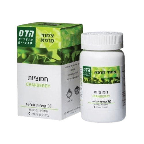 חמוציות | תמצית חמוציות מרוכזת | בתוספת ויטמין C | מכיל 30 טבליות לבליעה | כשר | 