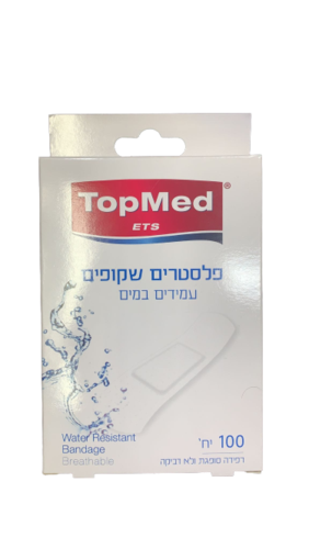 טופ מד | פלסטרים שקופים | עמידים במים | מכיל 100 יחידות
