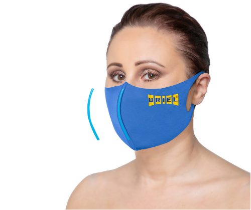 מסכת נשימה לפנים מנדפת זיעה מבד לייקרה רב שימושית 