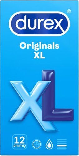 דורקס | מארז קונדומים | Durex Originals XL | מכיל 12 יחידות דורקס | Durex