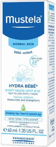 קרם לחות מועשר לפנים לתינוקות | מכיל 40 מ