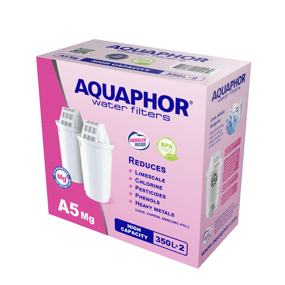 2 יחידות סננים להחלפה - Aquaphor A5 Mg