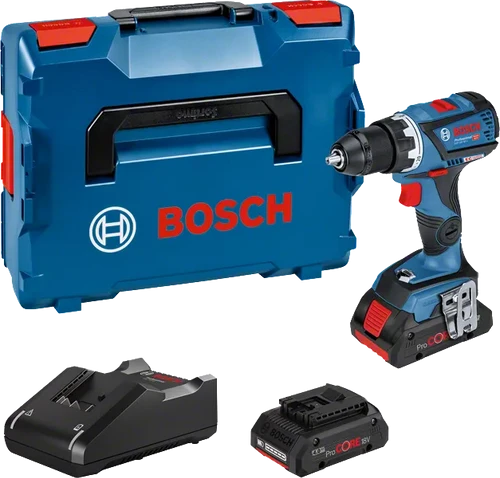 מברגה ,מקדחה נטענת כולל 2 סוללות Procore 4Ah 18V, מטען ומזוודת LBOXX דגם GSR 18V-60 C בוש