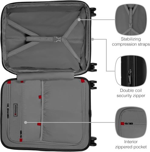 מזוודת עסקים טרולי עם תא מחשב נפתח  SWISS WENGER SYNTRY wenger swiss