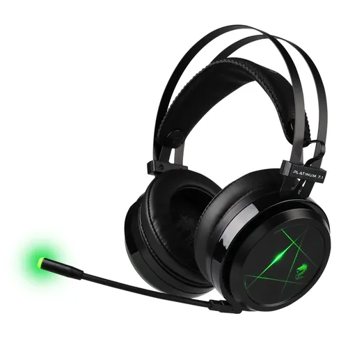 אוזניות גיימינג עם מיקרופון Dragon Gaming Platinum בצבע שחור