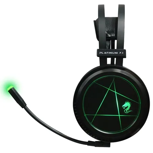 אוזניות גיימינג עם מיקרופון Dragon Gaming Platinum בצבע שחור