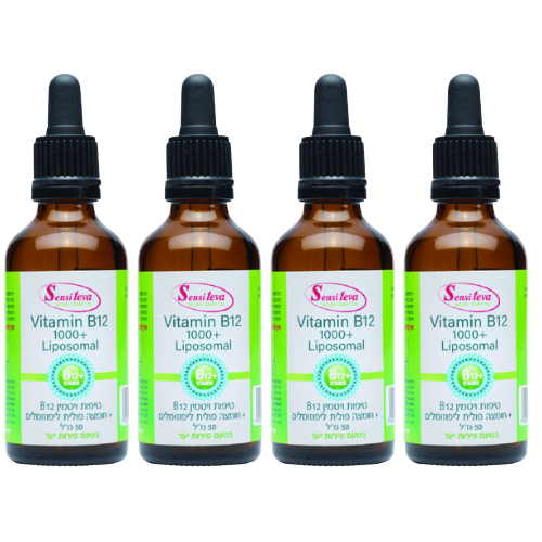 מבצע עשרים וארבע | ויטמין B12 מתילקובלמין ליפוזומלי | סנסי טבע | ויטמין B12 ליפוזומלי | פלוס חומצה פולית | טעם פירות יער | מכיל 50 מ