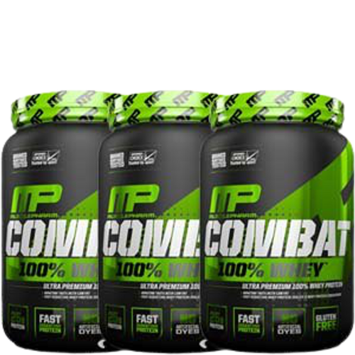 שלישייה | מכיל  COMBAT 100% WHEY  | 2.27 KG | מאסל פארם | MusclePharm