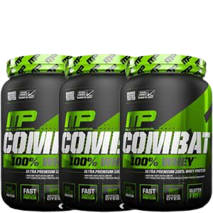 שלישייה | מכיל  COMBAT 100% WHEY  | 2.27 KG | מאסל פארם | MusclePharm