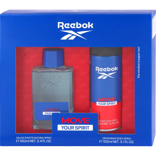 MOVE YOUR SPIRIT |  סט ריבוק לגבר - דיאודורנט + בושם | ריבוק |  Reebok 