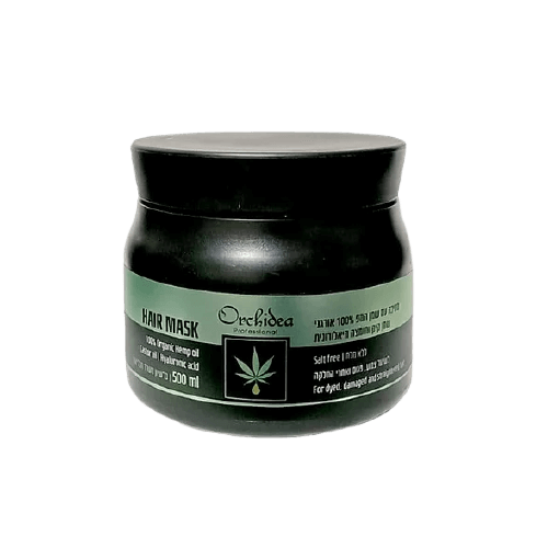 מסכת הזנה לשיער | מכיל 500 מ"ל  | שמן המפ, שמן קיק וחומצה היאלרונית | אורכידאה