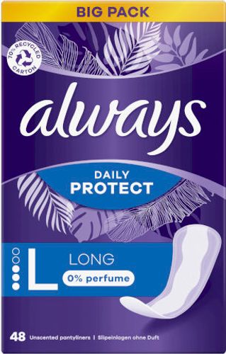 מגני תחתון לונג ללא ניחוח | מכיל 48 יחידות | always Long 0% perfume | אולוויז | always