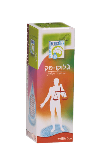 גלוקו טק | מכיל 50 מ"ל | תמצית צמחים | כשר פרווה | תוסף תזונה |  טינקטורה טק | Tinctura Tech