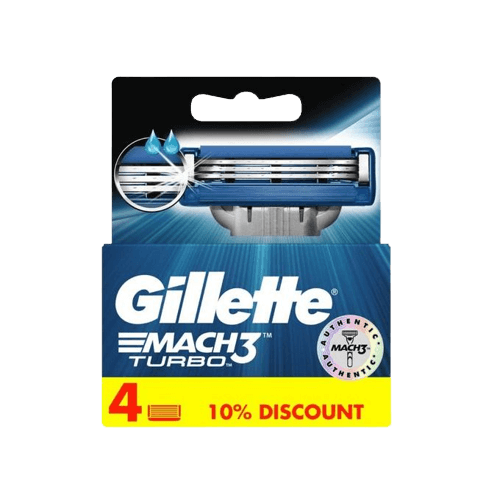 מילוי להבי גילוח של Gillette Mach3 Turbo | מכיל 4 חלקים ג