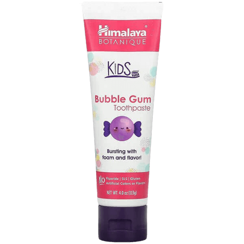 משחת שיניים | 80 גרם | משחת שיניים לילדים בטעם מסטיק עדין ללא פלואוריד טבעונית | הימלאיה | Himalaya