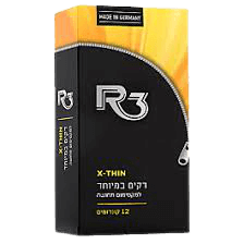R3 | קונדומים דקים במיוחד | למקסימום תחושה |  X-Thin | יחידות12