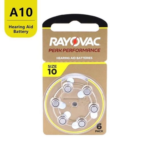 סוללת מכשיר שמיעה | RAYOVAC | 1.45V | מכיל 6 יחידות