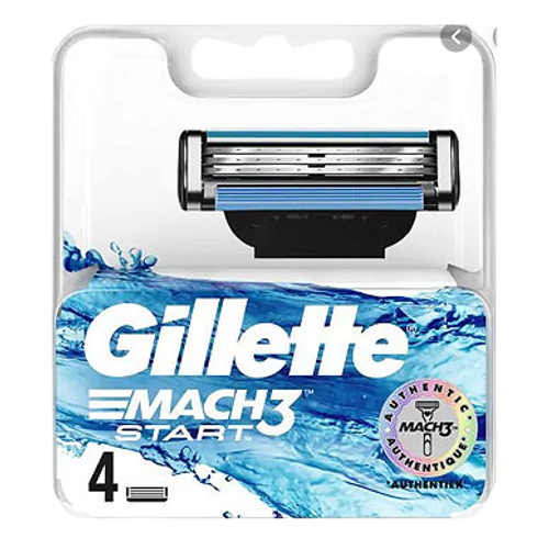 4 ראשים לסכיני גילוח Gillette MACH 3 START | ג'ילט | Gillette