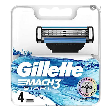 4 ראשים לסכיני גילוח Gillette MACH 3 START | ג