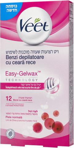 רצועות שעווה מוכנות לשימוש לעור רגיל
