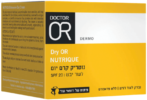 קרם יום לעור יבש | נוטריק קרם יום DRY OR |  מכיל 50 מ"ל | SPF 20 | ד"ר עור | Doctor Or	