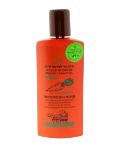 שמן גזר איכותי למראה שזוף | עם מסנני קרינה SPF-6 | מכיל 285 מ