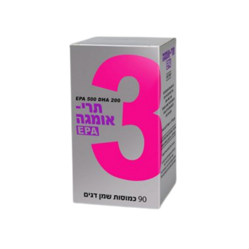 תוסף תזונה תרי אומגה | שמן דגים | מכיל 90 כמוסות | חומצות שומן מסוג אומגה 3 תרימה | Trima